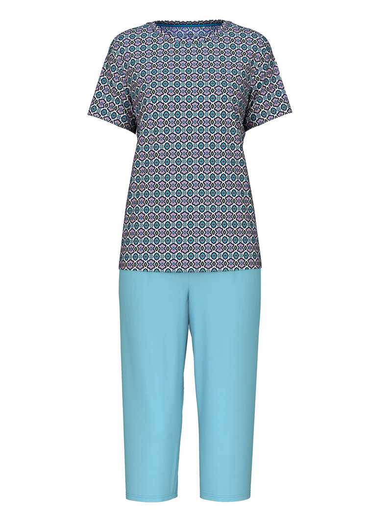 Calida Spring Nights 3/4 Pyjamas Nachtwäsche Damen Blau | 63180-XPSL