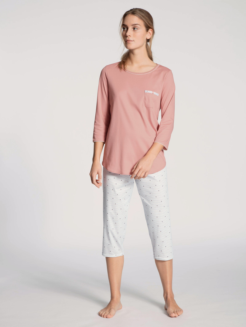 Calida Sweet Dreams 3/4 Pyjama Nachtwäsche Damen Rosa | 34215-QDUT