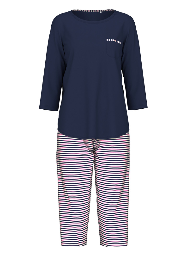 Calida Sweet Dreams 3/4 Pyjama Nachtwäsche Damen Dunkelblau | 12480-PTNW