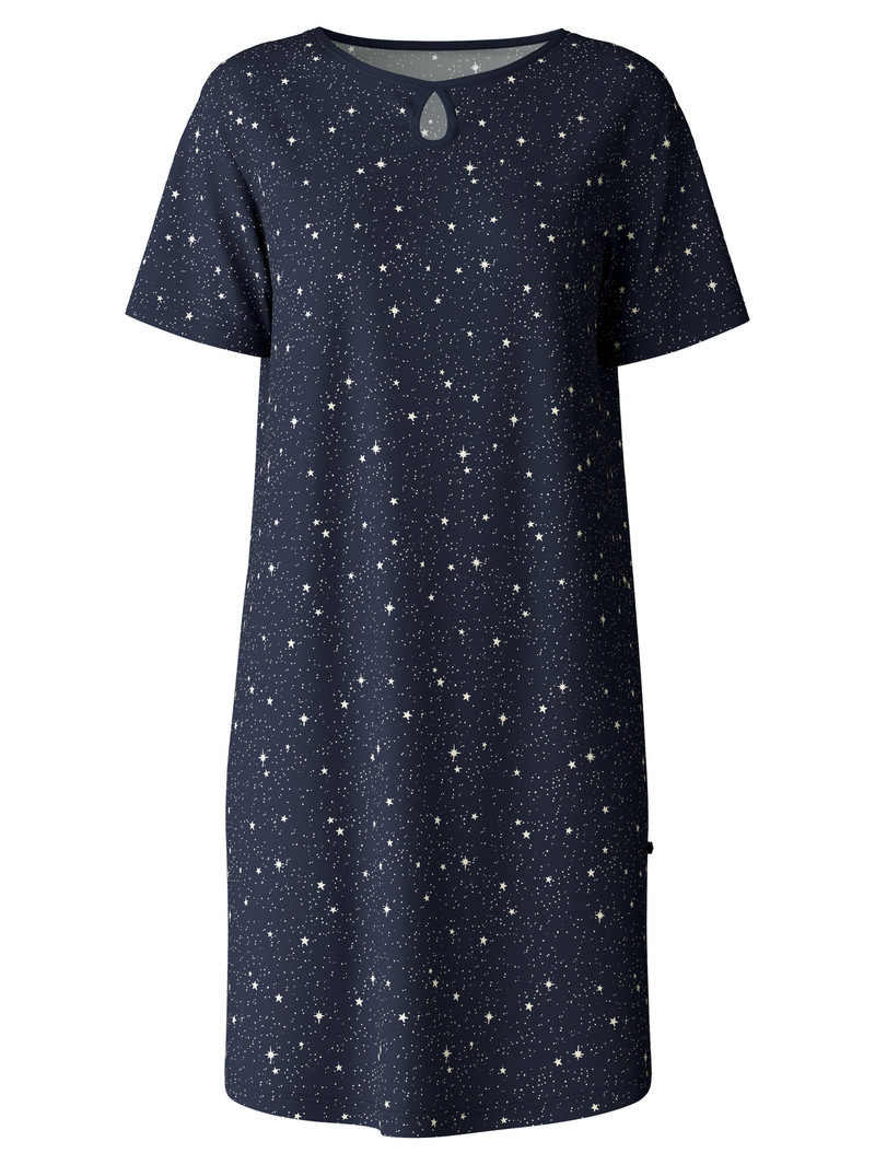 Calida Sweet Dreams Nightdress, Length 95 Cm Nachtwäsche Damen Blau | 57281-MFUV