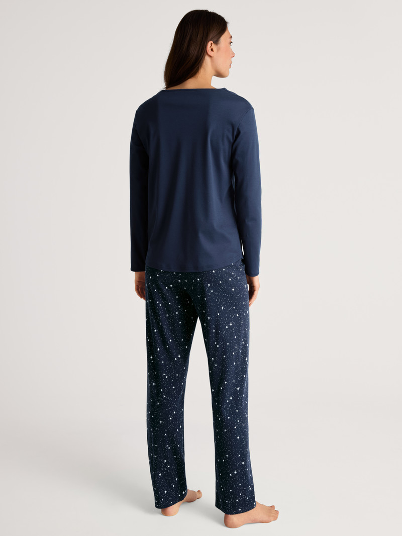 Calida Sweet Dreams Pyjama Nachtwäsche Damen Blau | 30947-IZML