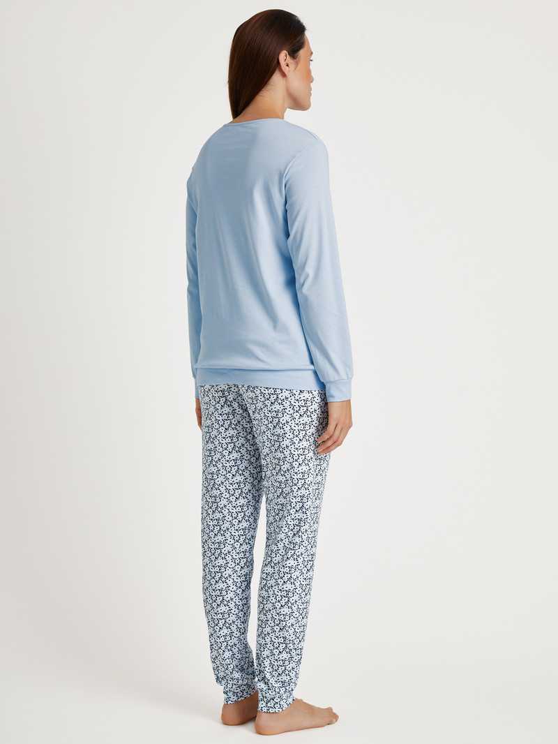 Calida Sweet Dreams Pyjama With Cuff Nachtwäsche Damen Arctic Ice | 45902-IJRK