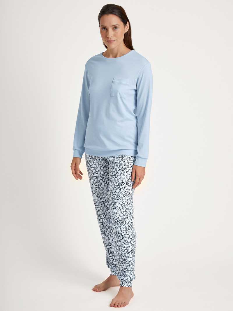 Calida Sweet Dreams Pyjama With Cuff Nachtwäsche Damen Arctic Ice | 45902-IJRK