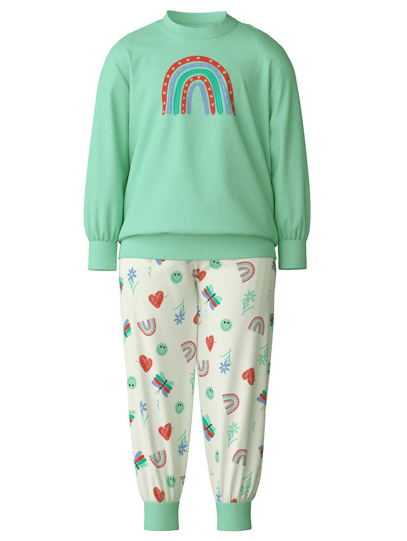 Calida Toddlers Doodle Pyjama With Cuff Pyjama Kinder Grün | 73691-CJBE