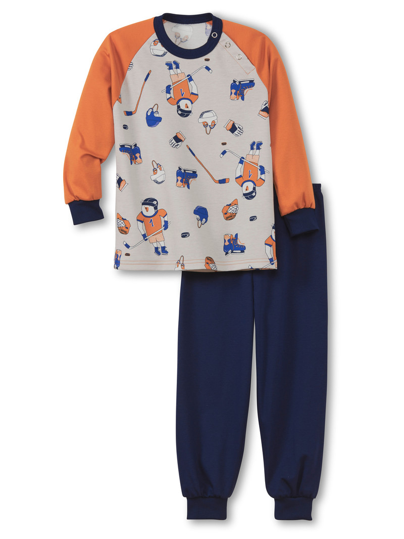 Calida Toddlers Hockey Pyjama With Cuff Pyjama Kinder Smoked Paprika | 06457-CMIN