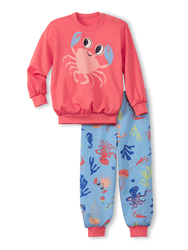 Calida Toddlers Ocean Pyjama With Cuff Pyjama Kinder Tiefeskoralle | 37985-TQOR