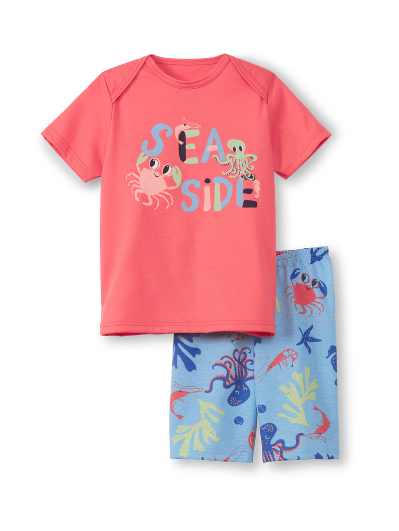 Calida Toddlers Ocean Short Pyjama Pyjama Kinder Tiefeskoralle | 61843-KXEF