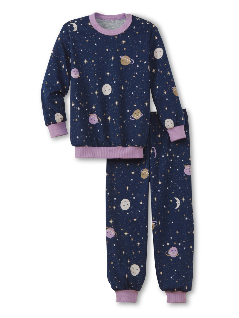 Calida Toddlers Universe Pyjama With Cuff Pyjama Kinder Blau | 61085-GTNL