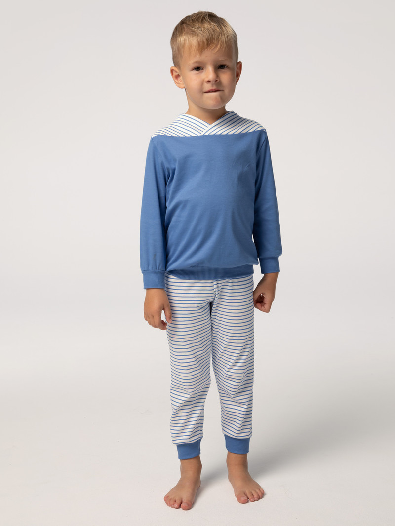 Calida Toddlers Youngster Pyjama With Cuff Pyjama Kinder Blau | 08276-LKEB