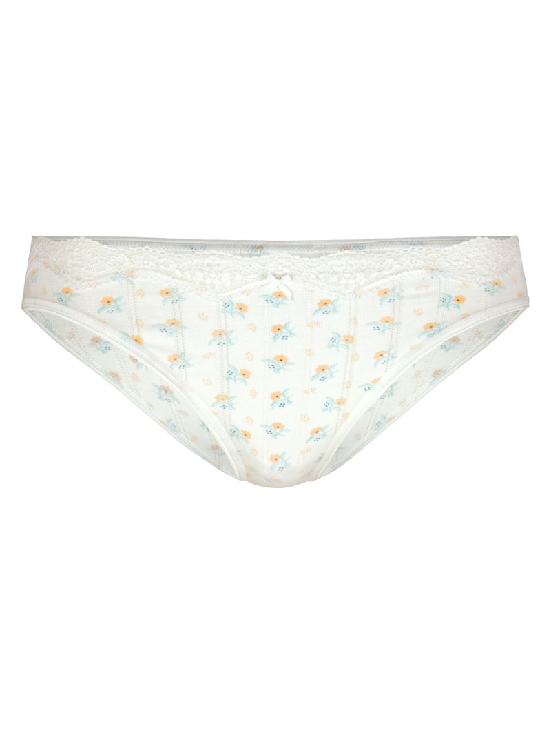 Calida Toujours Print Brief Unterwäsche Damen Weiß | 16298-MPZN