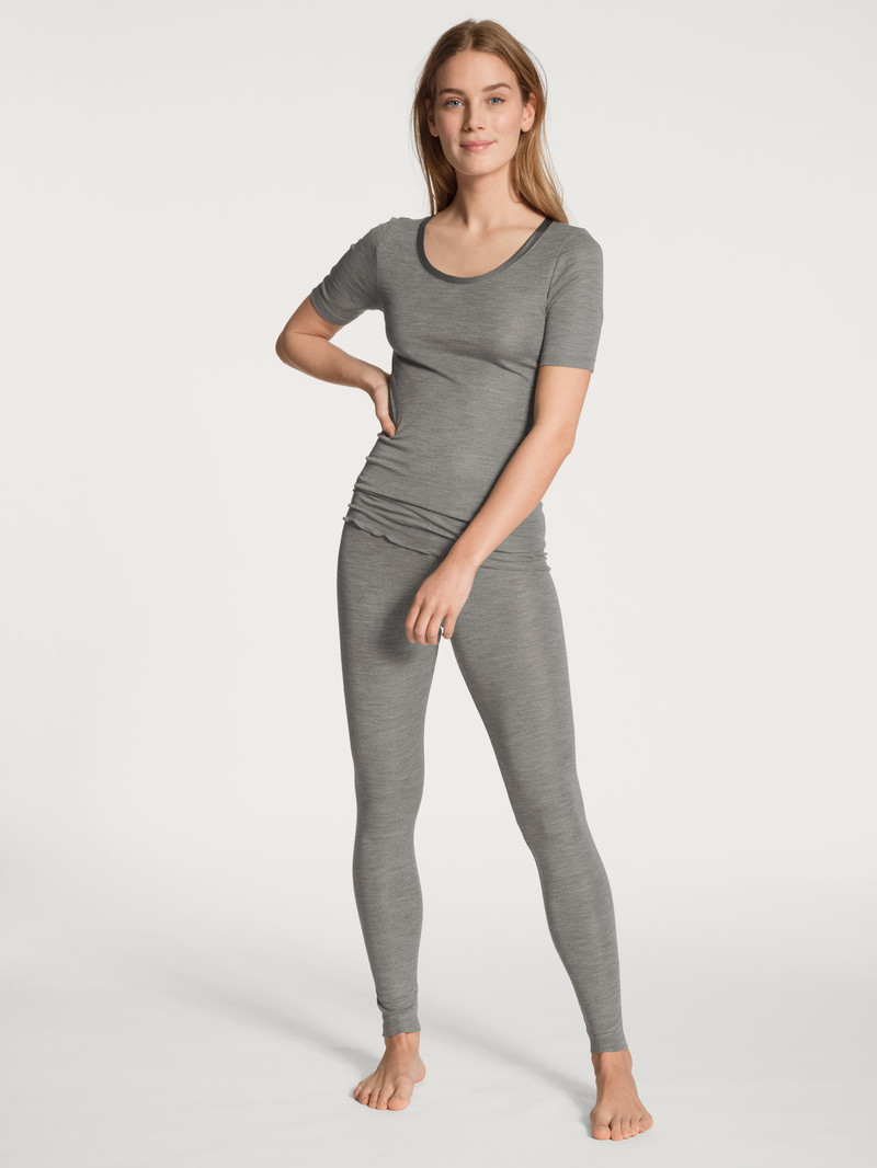 Calida True Confidence Leggings Unterwäsche Damen Platin Melé_ | 61902-LPUI