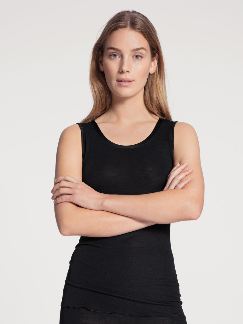 Calida True Confidence Tank Top Unterwäsche Damen Ws Schwarz | 45623-LFWK