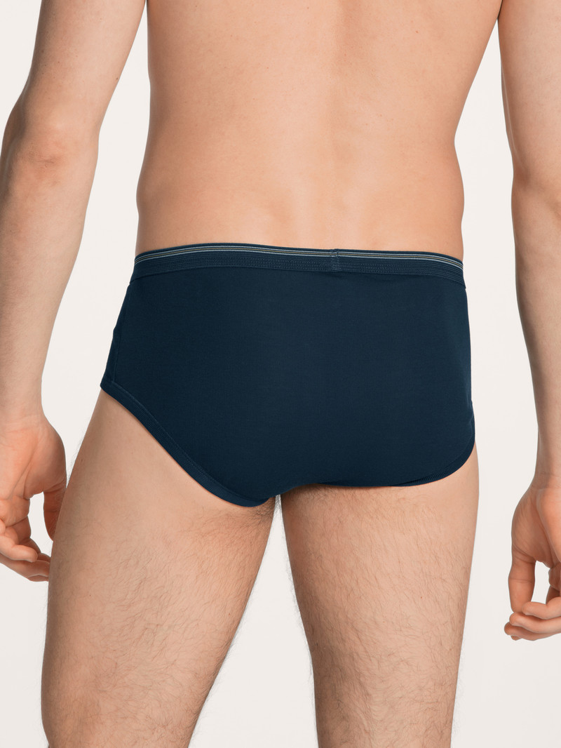 Calida Twisted Cotton Classic Brief With Fly Unterwäsche Herren Admiral | 58046-XCLZ