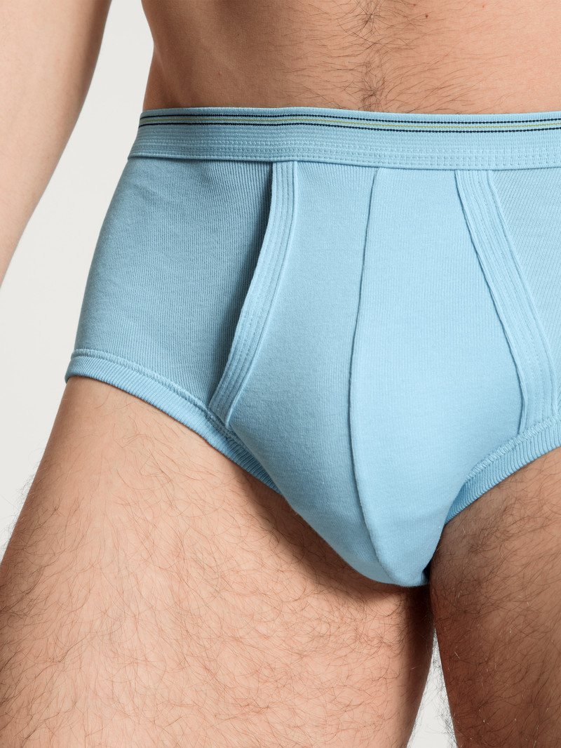 Calida Twisted Cotton Classic Brief With Fly Unterwäsche Herren Eisblau | 57136-VKCJ